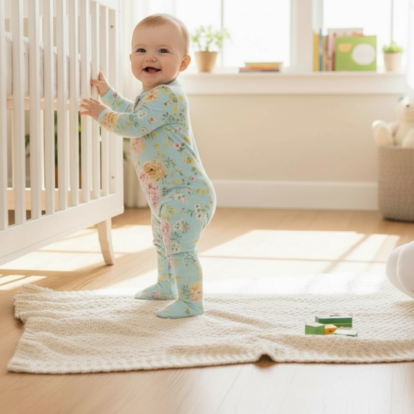 Soft & Stretchy Zipper Jumpsuit - Emily Floral