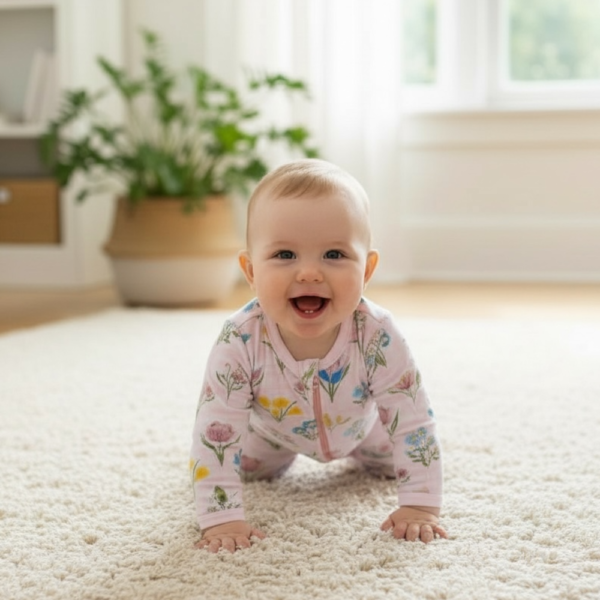 Soft & Stretchy Zipper Jumpsuit - Wild Flower