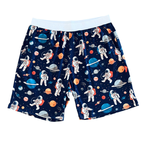 Soft & Stretchy Men's Lounge Shorts Astronaut