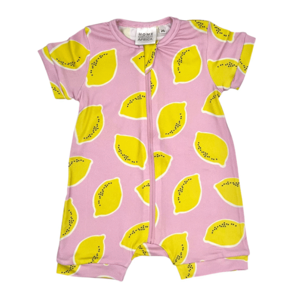 Soft & Stretchy Lemons PINK Summer Zipper