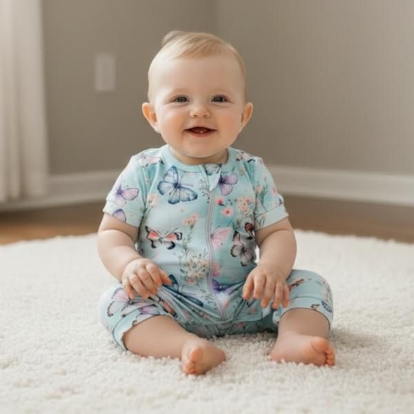 Soft & Stretchy Summer Butterflies Summer Zipper