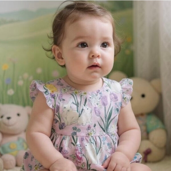 Vintage Romper Spring Bunny