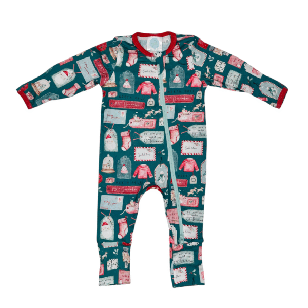 Soft & Stretchy Zipper Jumpsuit - Christmas Green