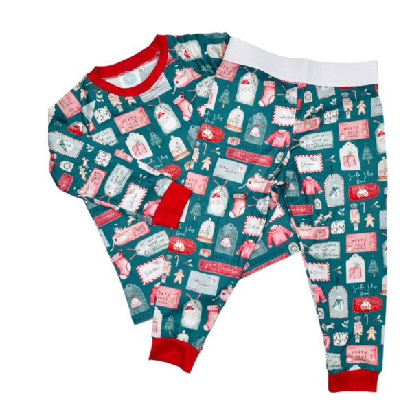 Soft & Stretchy Kids Winter PJ's - Christmas Green