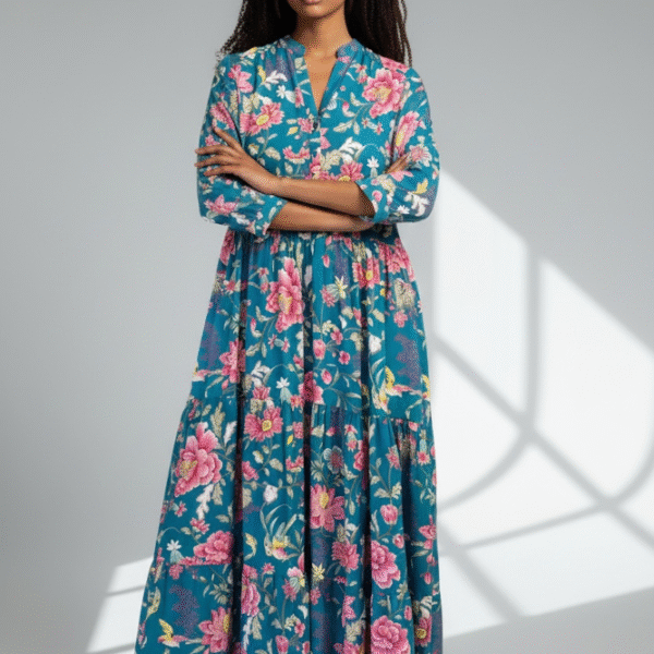 Ladies 3-Tier Dress - Oriental Teal