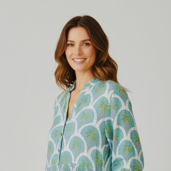 Ladies 3-Tier Dress - Summer Palms