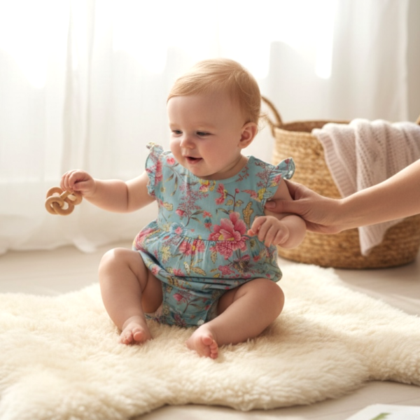 Classic Romper Oriental Aqua