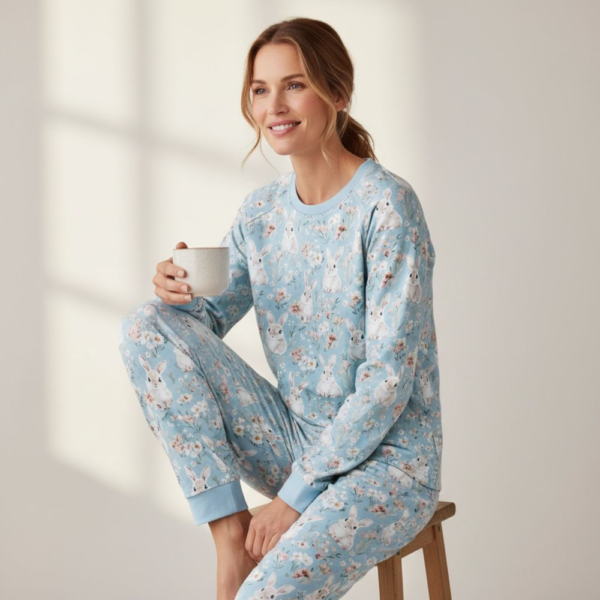 Winter Long Sleeve/Pants LADIES PJ's - Autumn Bunny