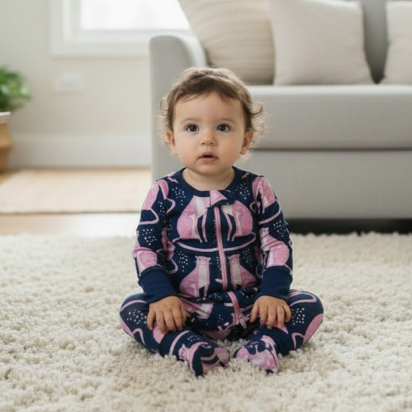 Soft & Stretchy Zipper Jumpsuit - Cheetah Pink