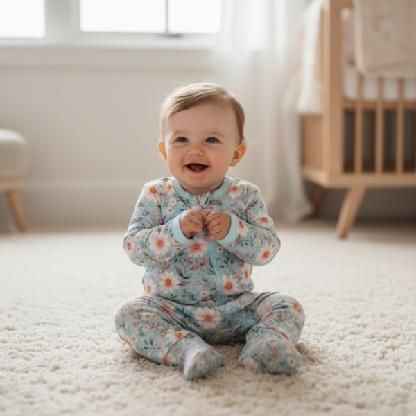 Soft & Stretchy Zipper Jumpsuit - Daisy