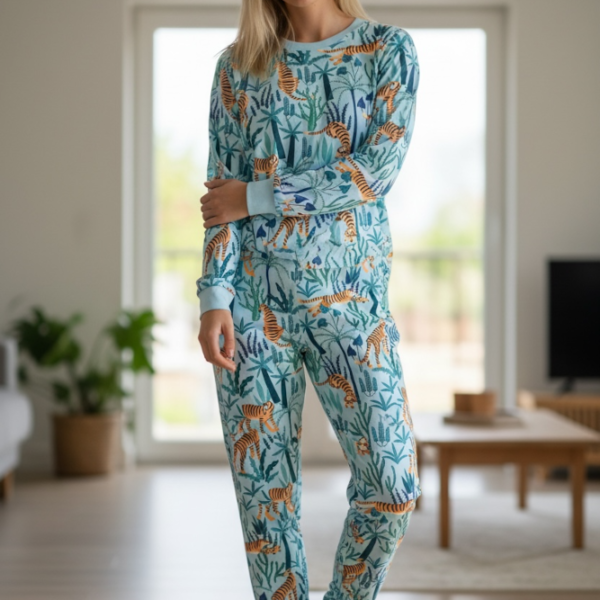 Winter Long Sleeve/Pants LADIES PJ's - Winter Tiger