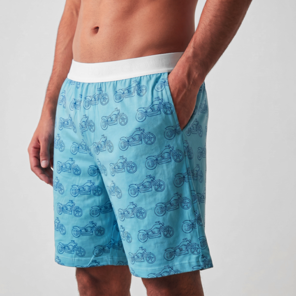 Soft & Stretchy Men's Lounge Shorts Motorbikes