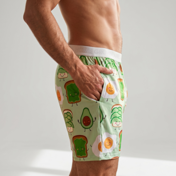 Soft & Stretchy Men's Lounge Shorts Avo Toast
