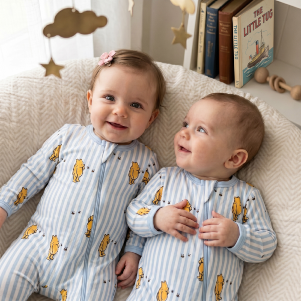 Soft & Stretchy Zipper Jumpsuit - Bees & Bears
